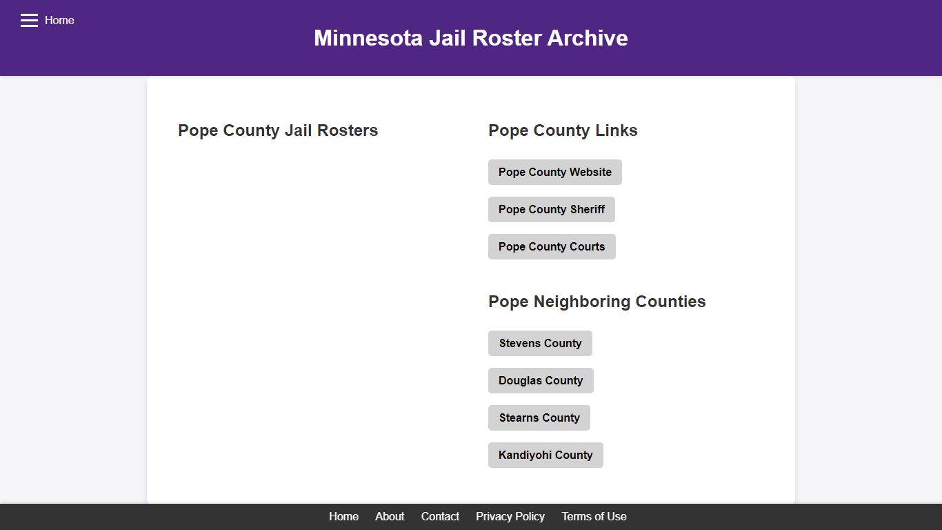 Pope County - Minnesota Jail Rosters